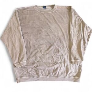 Tan long sleeve thermal shirt 100% cotton Size XL